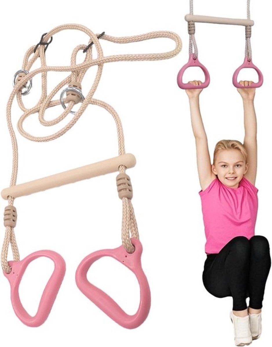 Trapezestang - Gymnastiekstang - Voor actieve beweging - Ergonomische handgreep - 145 cm lang - Willekeurige kleur