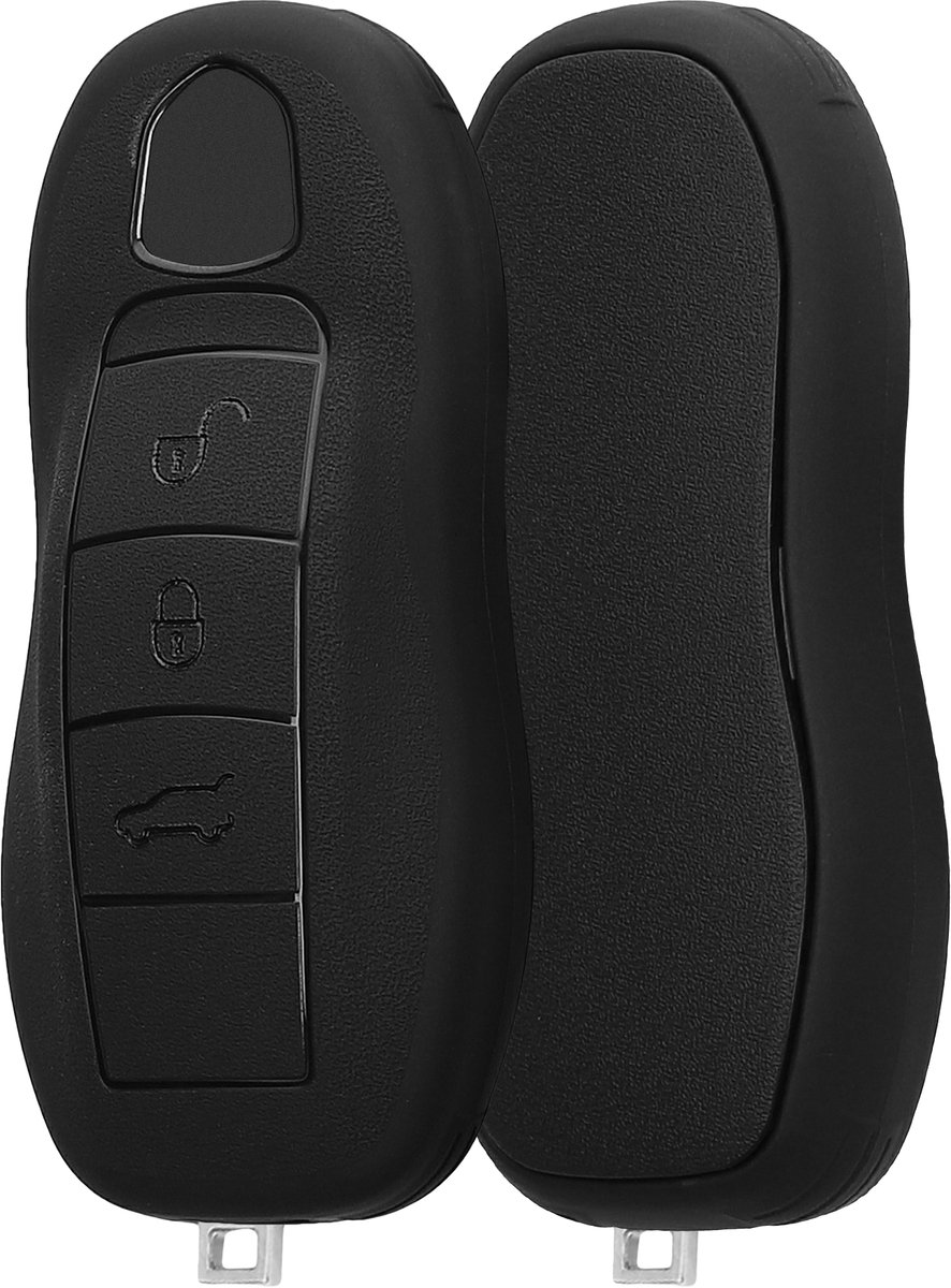 kwmobile Hoes voor Porsche 3-knops (Keyless) Autosleutelhoes – Autosleutel Case van TPU – Matte Sleutelbescherming – Behuizing in zwart