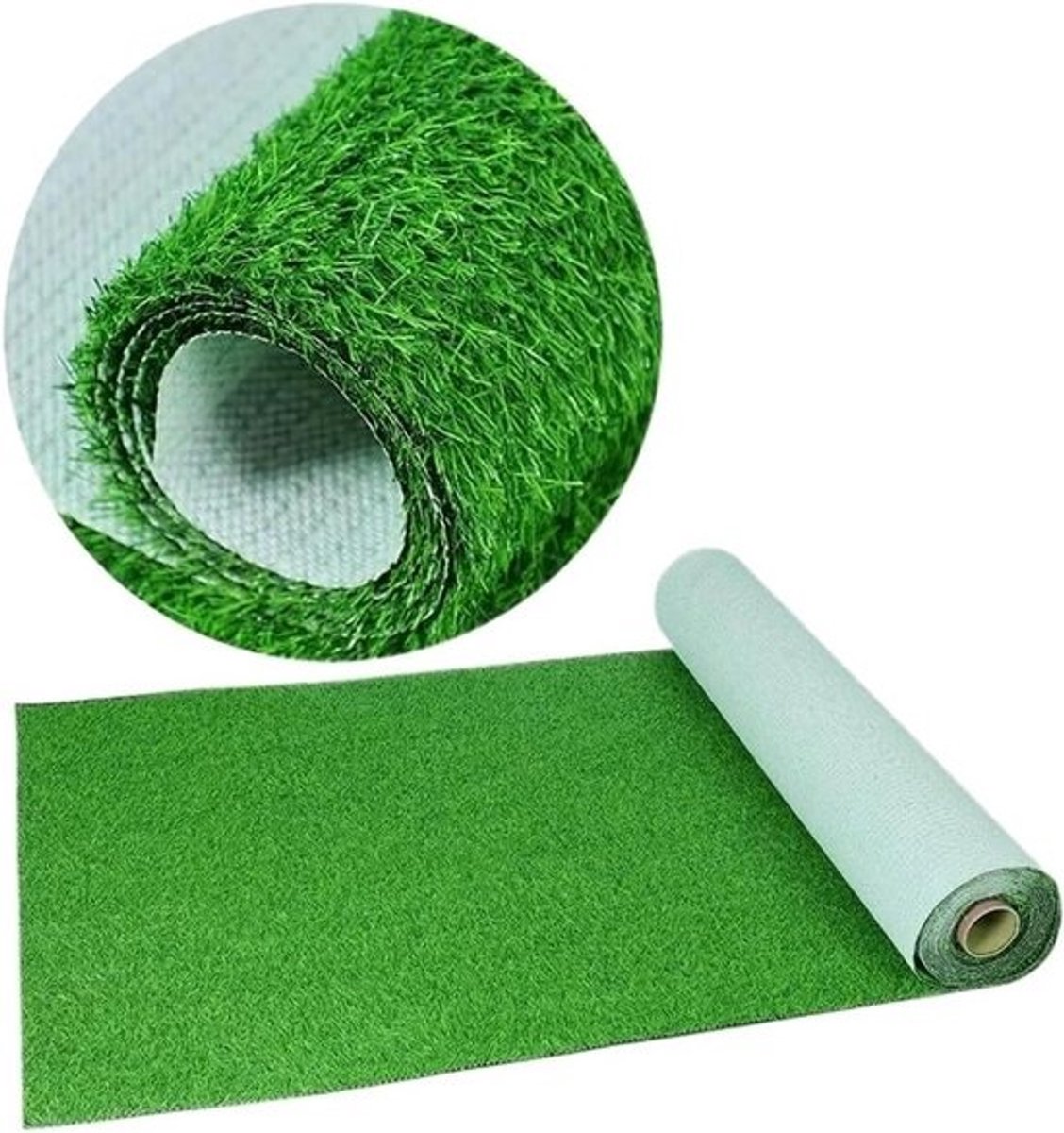 Kunstgrastapijt - Groen vloerkleed - Buitendecoratie - Onderhoudsvrij design - 40 x 60 cm - Groen