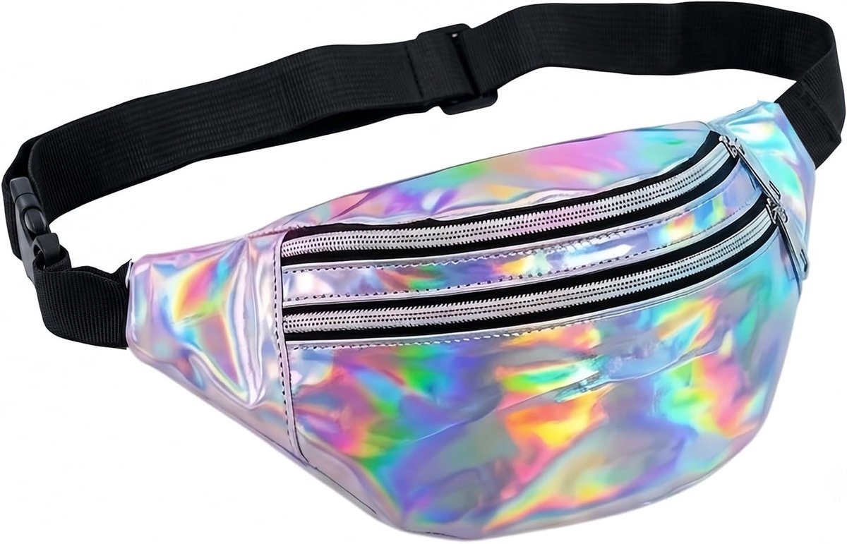 Heuptas paars - holografisch waterdicht - 2 zakken - ideaal voor festivals - ShopVlot