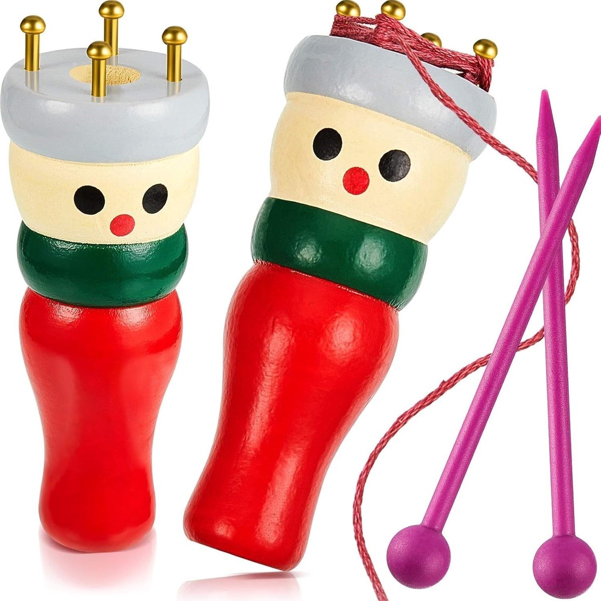 2 Set Breien Dolly Houten Franse Knitter Leuke Handige Eerste Breien Spool Knitter Voor Kinderen Volwassenen