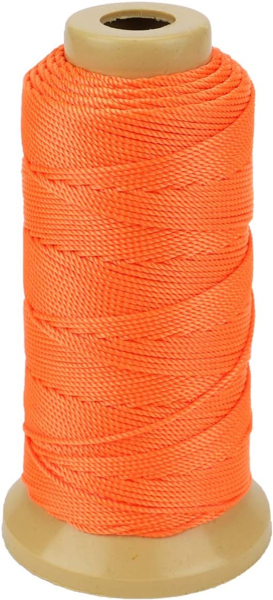 Nylon Touwkoord voor Tuinieren Markering van Doe-het-zelfprojecten Crafting Metselwerk (1,5 mm-328 voet, Oranje)