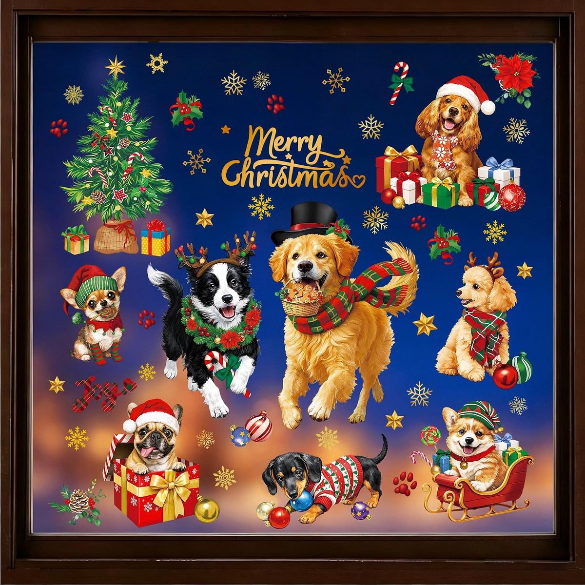 Raamstickers Klampt Xmas Decoraties Decals Geschenken