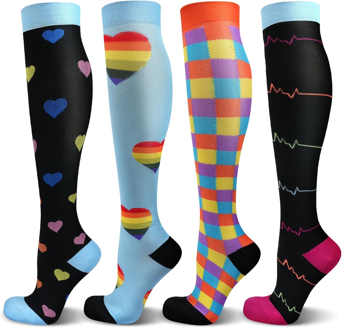 Compressiekousen voor dames en heren, compressiekousen voor hardlopen, stijl B (S/M)