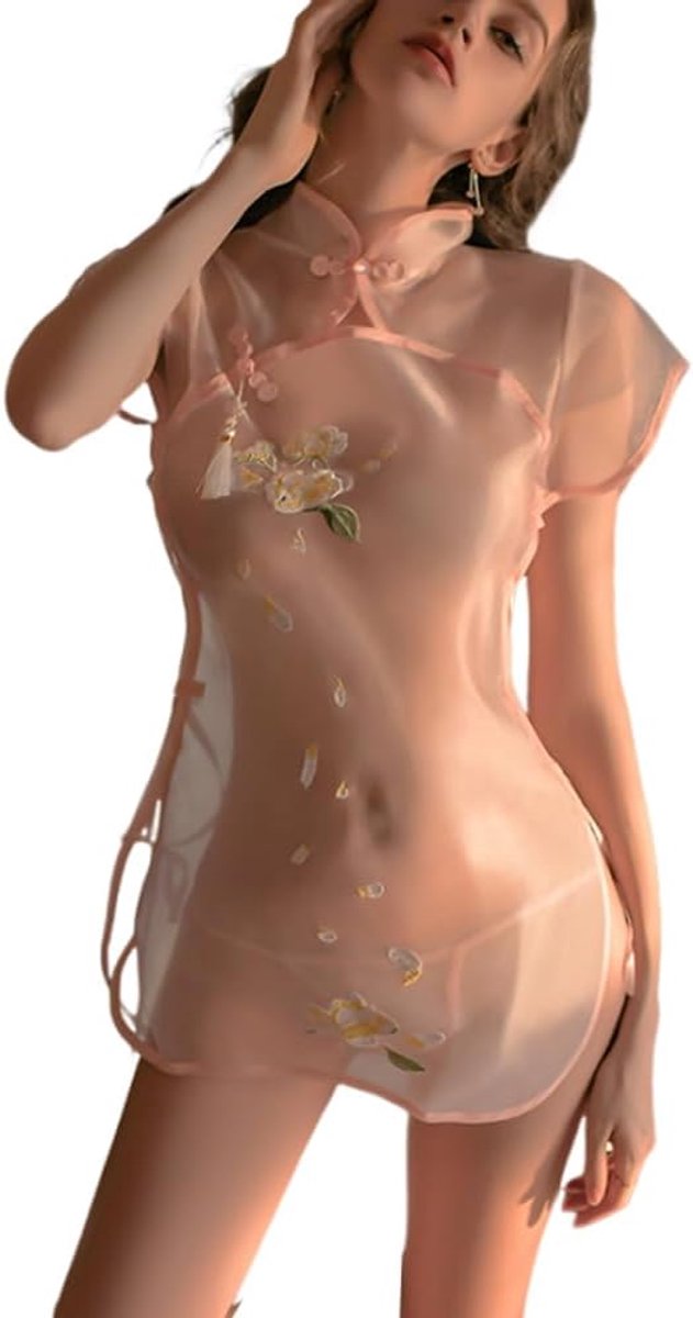 Cosplay bedrukte holle perspectief qipao Japanse anime kant poppenjurk