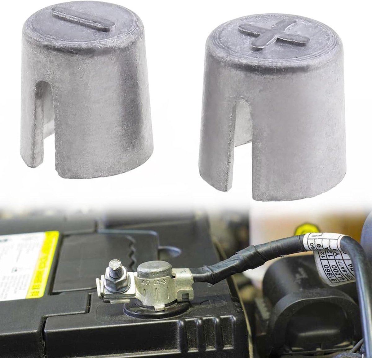 Accu aansluitingen - 2 stuks batterij adapter sleeves - converter voor anode en kathode - ShopVlot