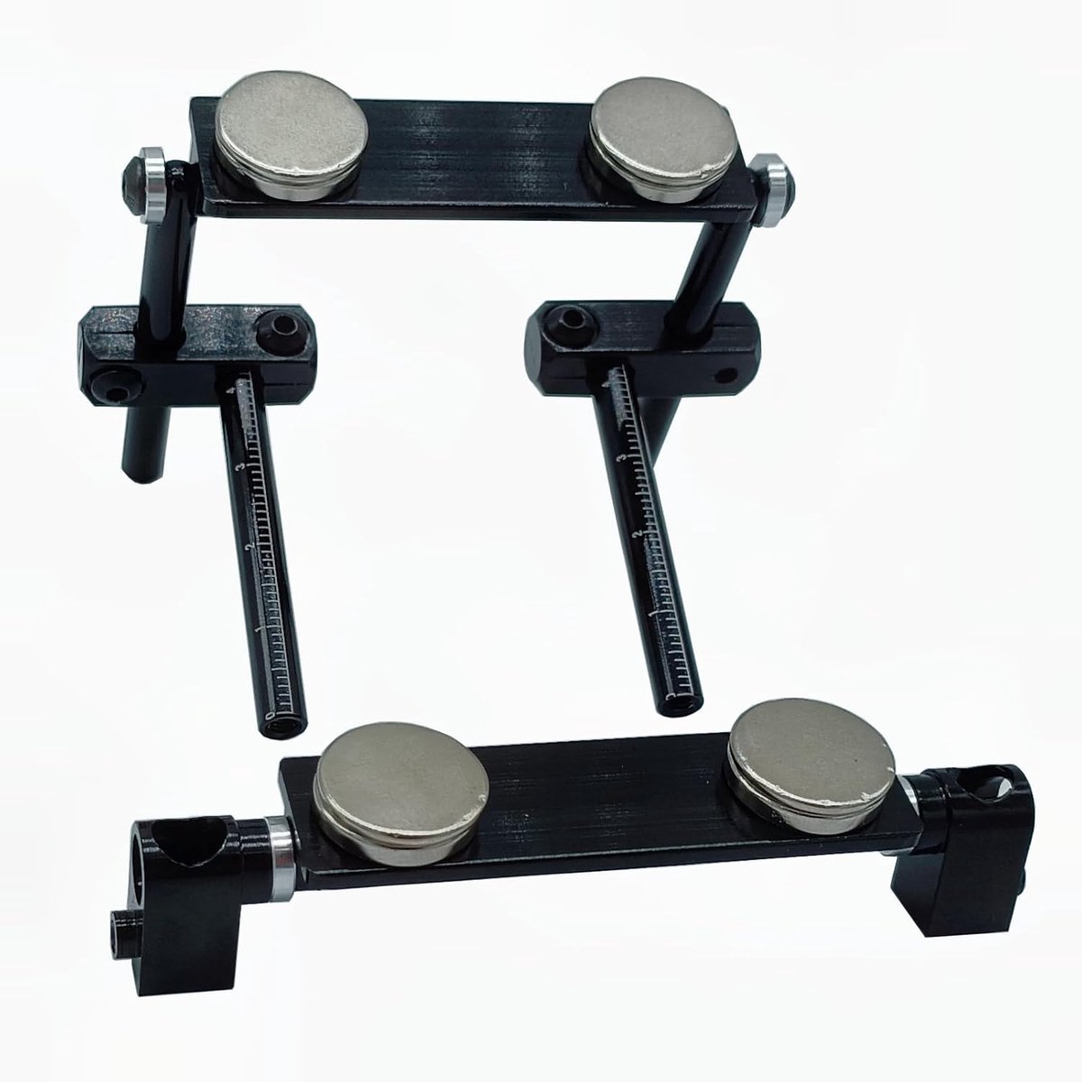 Auto Magneetlichaam Post Aluminiumlegering Lichaam Shell Montage Kit met Schaal voor 1/10 RC Drift HSP 94123 94122 Tamiya 416 417 Sakura S XI CS (Zwart)