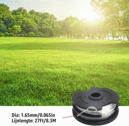 Vervangspoel voor draadtrimmer, 8.2m 0.3cm, geschikt voor draadtrimmers, grasmaaiers en tuinonderhoud (6 spoelen) — afbeelding 3