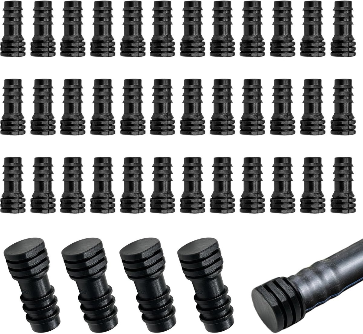 40 stuks irrigatiebuispluggen 16 mm, UV-bestendig voor druppelirrigatiesystemen