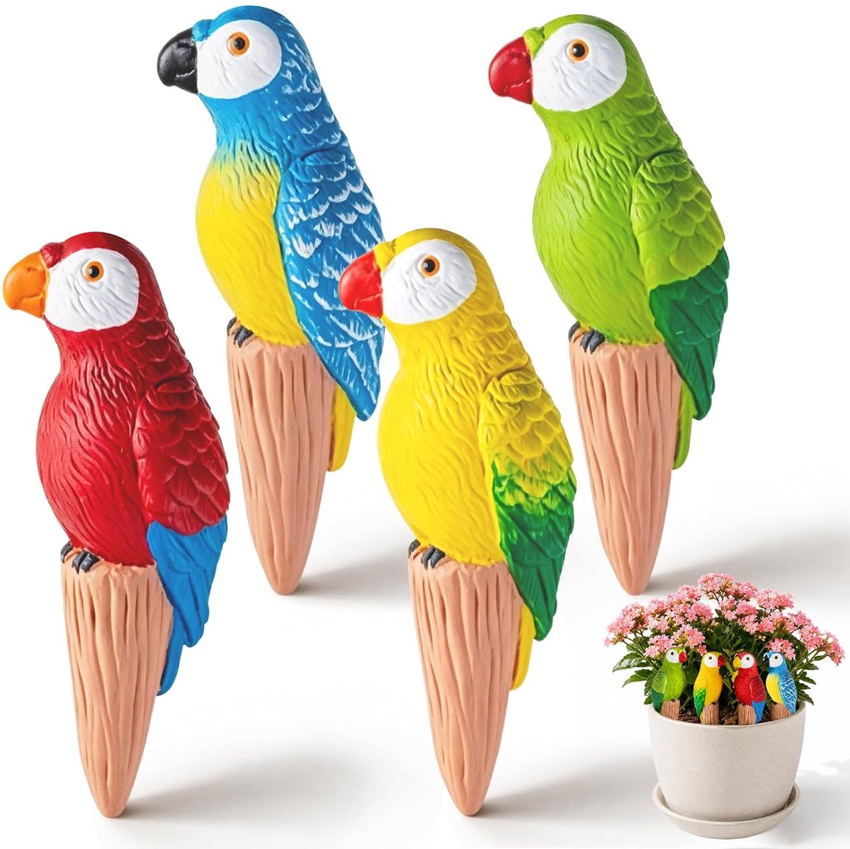 Kleikegel irrigatie, set van 4 schattige cactus zelfbewatering,