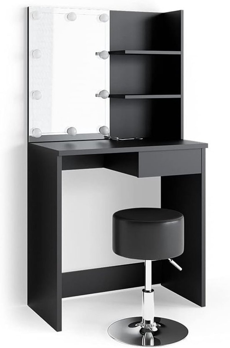 Stijlvolle make-uptafel met spiegel en verlichting - Perfect voor elke slaapkamer
