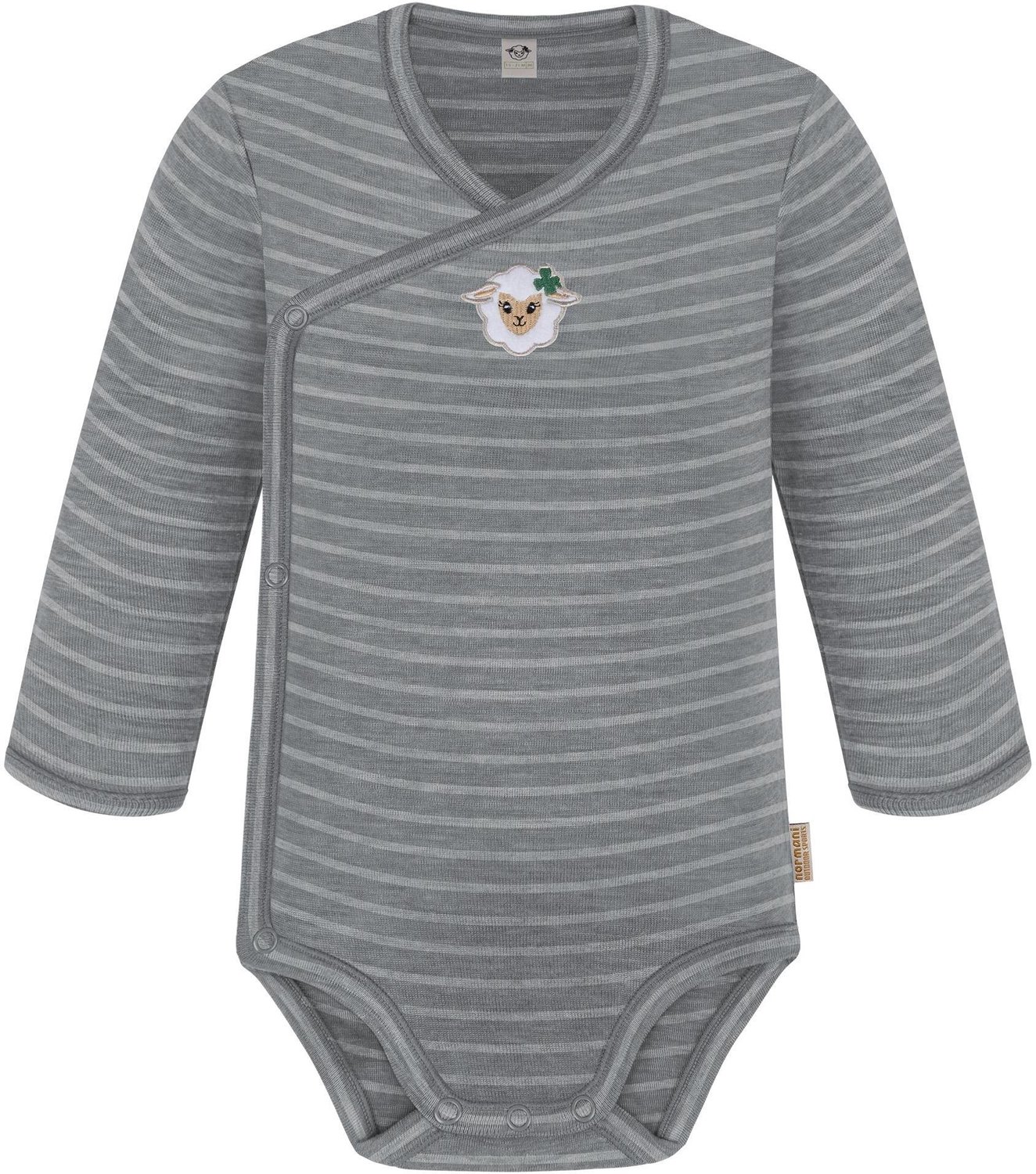 Baby Merino wikkelbodysuit met lange mouwen „Kaitaia“