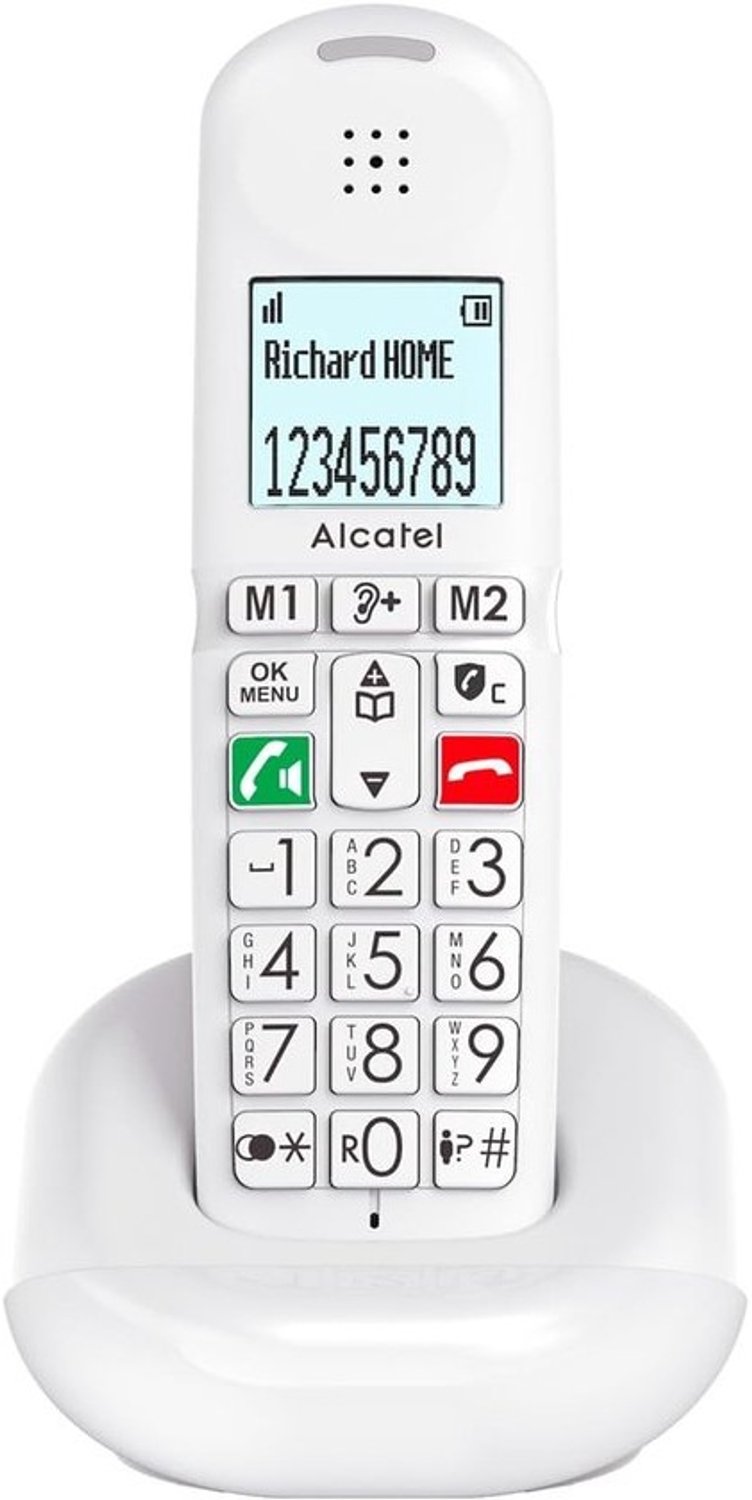 Draadloze DECT-vaste telefoon - Grote toetsen - Extra luid geluid