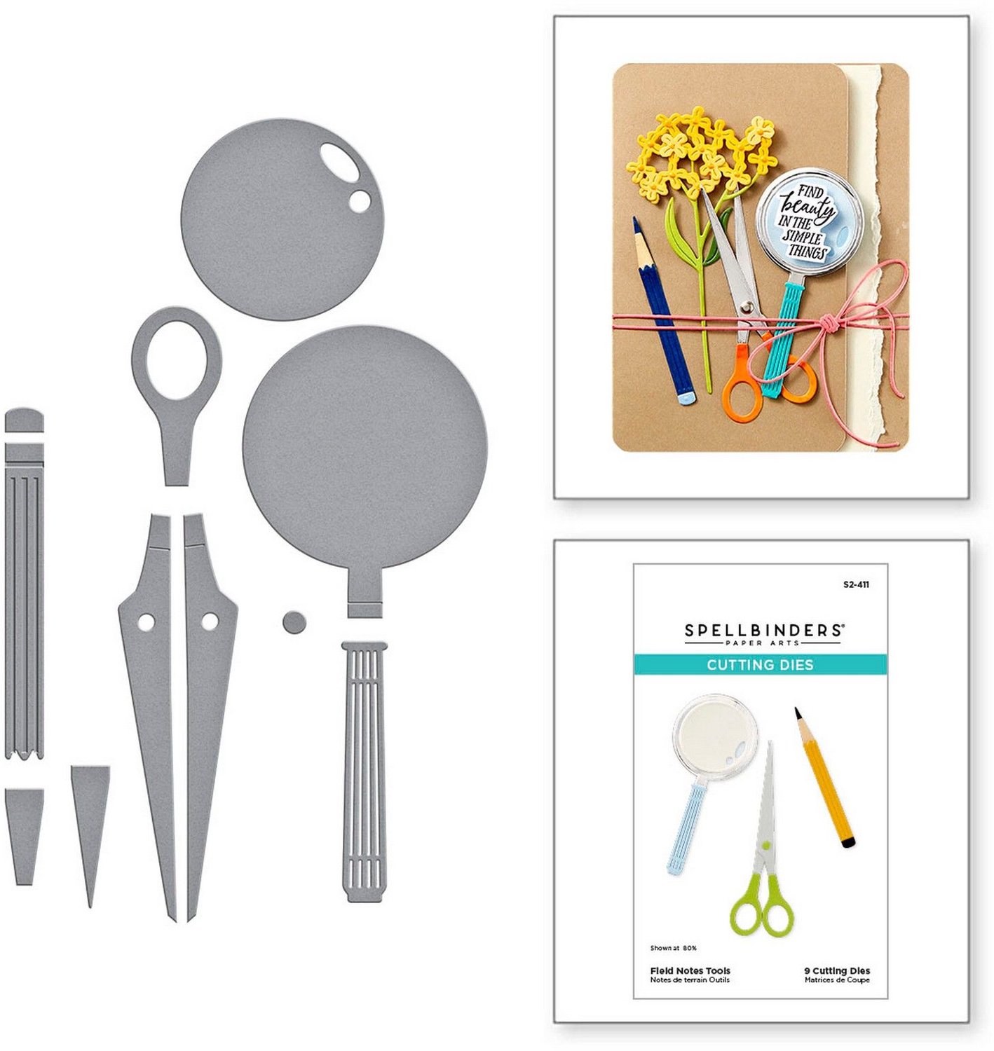 Spellbinders Snijmallen - Field Notes Tools - 9 st.
