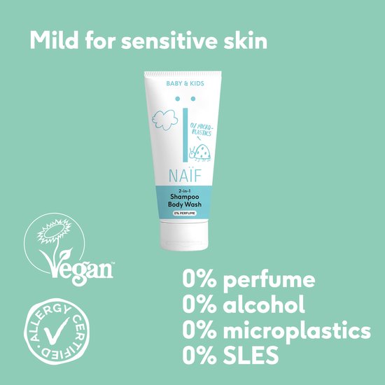 Naïf - 2-in-1 Shampoo & Body Wash - 0% Parfum - Fles 500 ml+ Refill 500ml van Merkloos — afbeelding 5