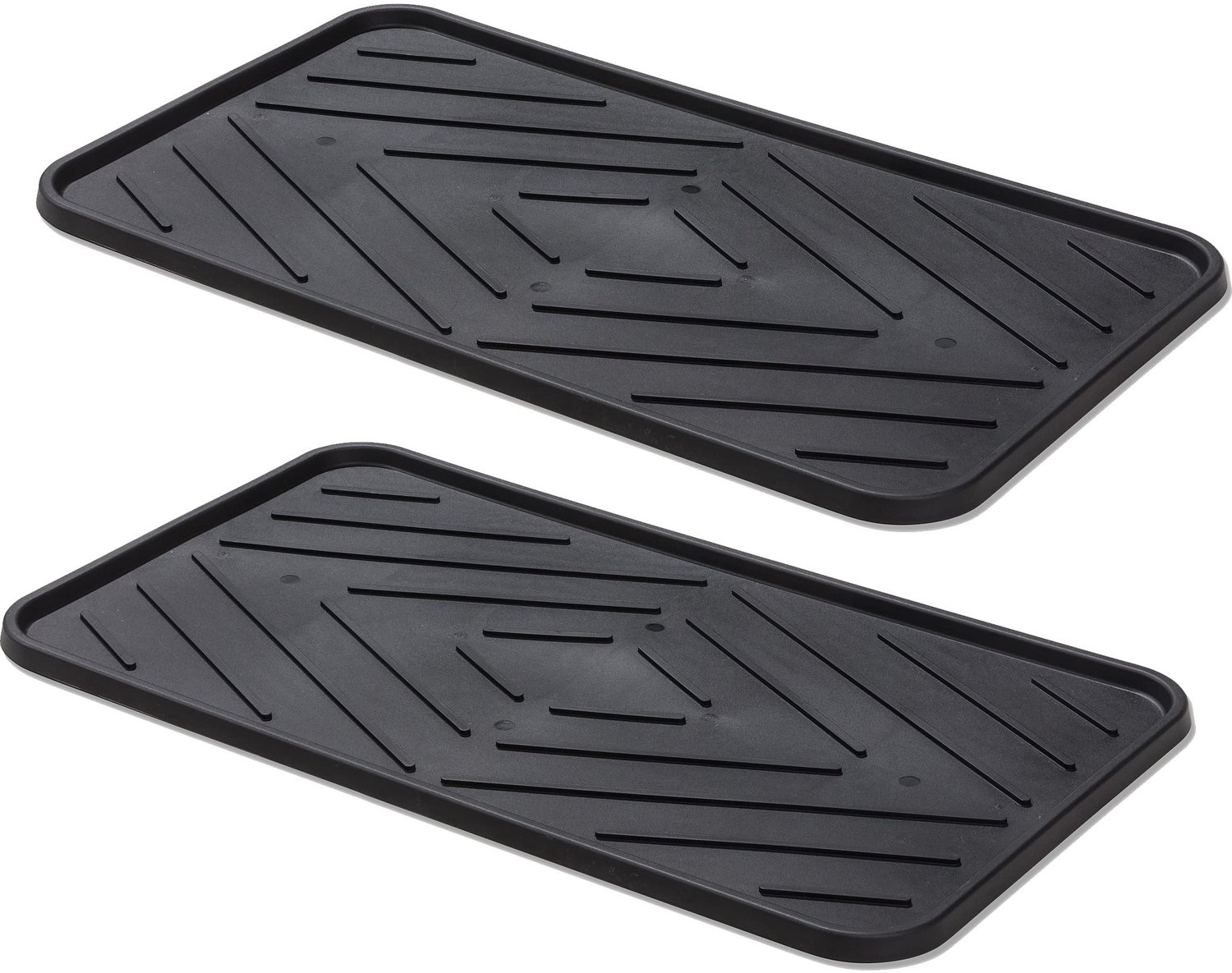 Famanu – Schoenlekbak set van 2, zwart, 35x63 cm, beschermt vloeren