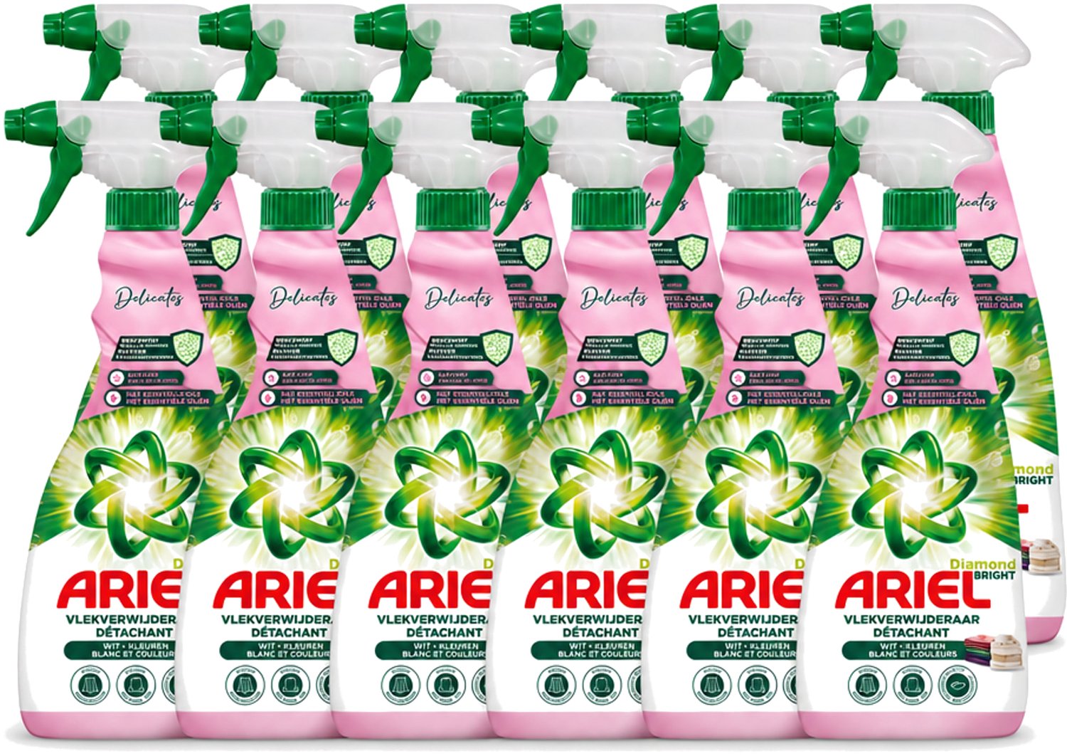 12 x Ariel - Vlekkenverwijderaar - Delicate & Wool Spray - 750 ml - Voordeelverpakking - 12 stuks