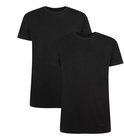 Set van twee zwarte T-shirts met ronde hals en korte mouwen.