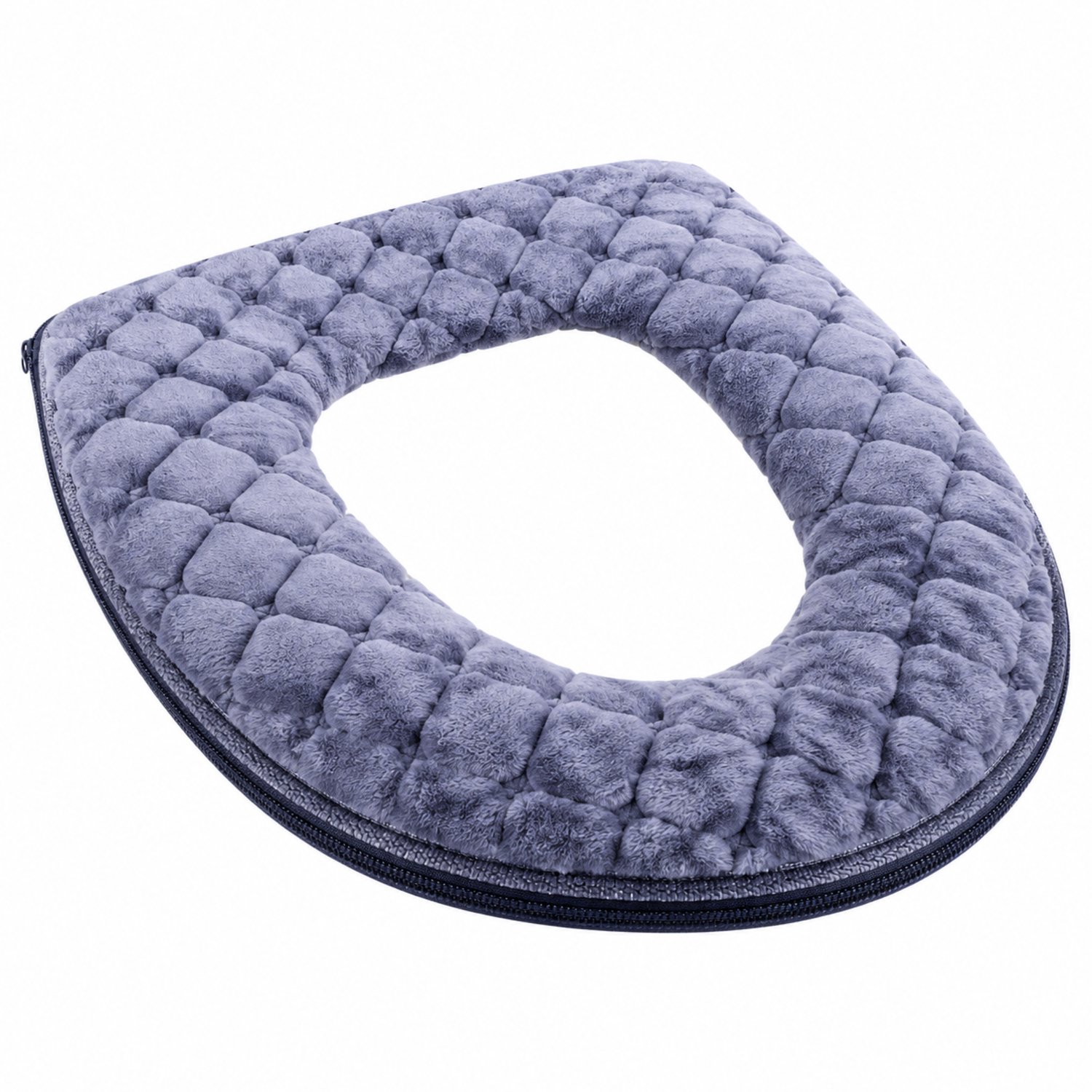 Noventra Toiletbril Kussen – Zachte en Warme Toiletbril Hoes – Toilet Zitting Kussen – Gewatteerde Toiletbril Cover – Wasbaar en Comfortabel – Grijs