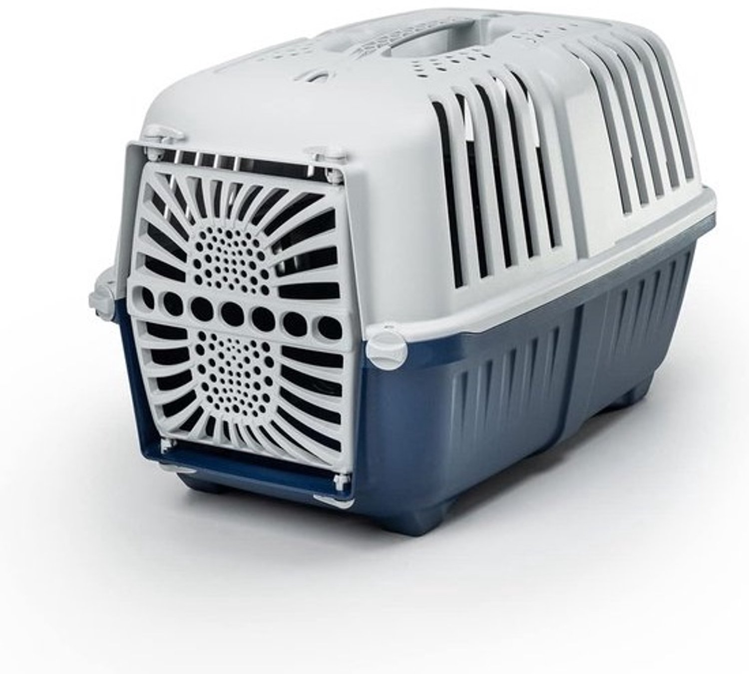 Kunststof transportbox voor honden, katten en kleine dieren - 48 x 31,5 x 33 cm - Donkerblauw