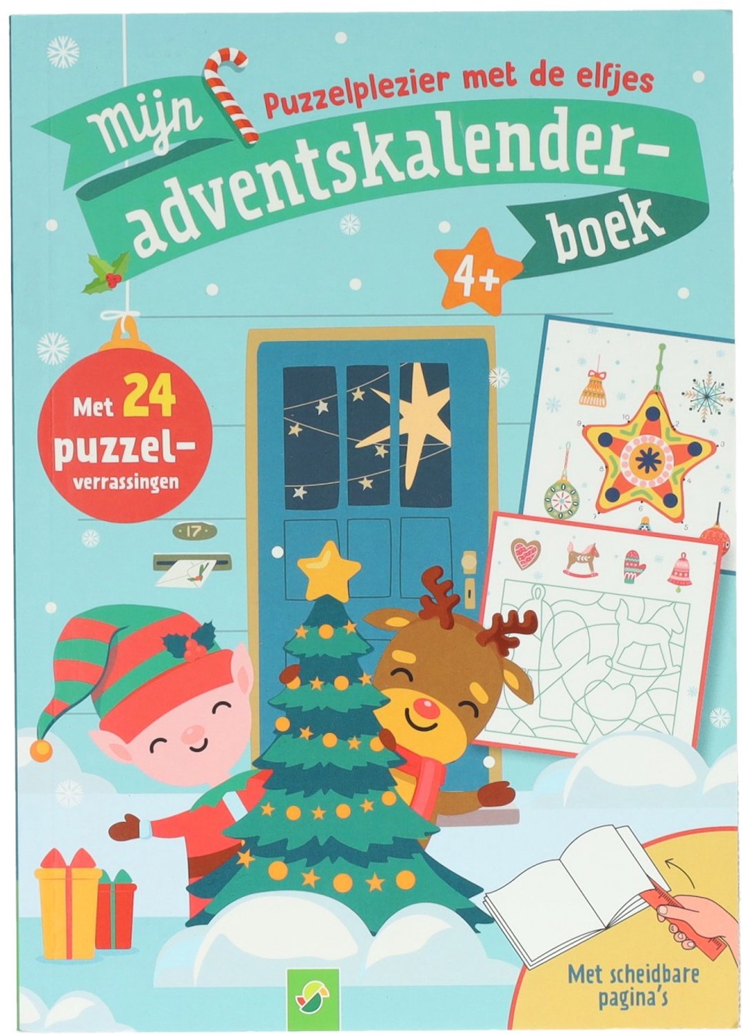 Adventskalenderboek Puzzelplezier met de Elfjes