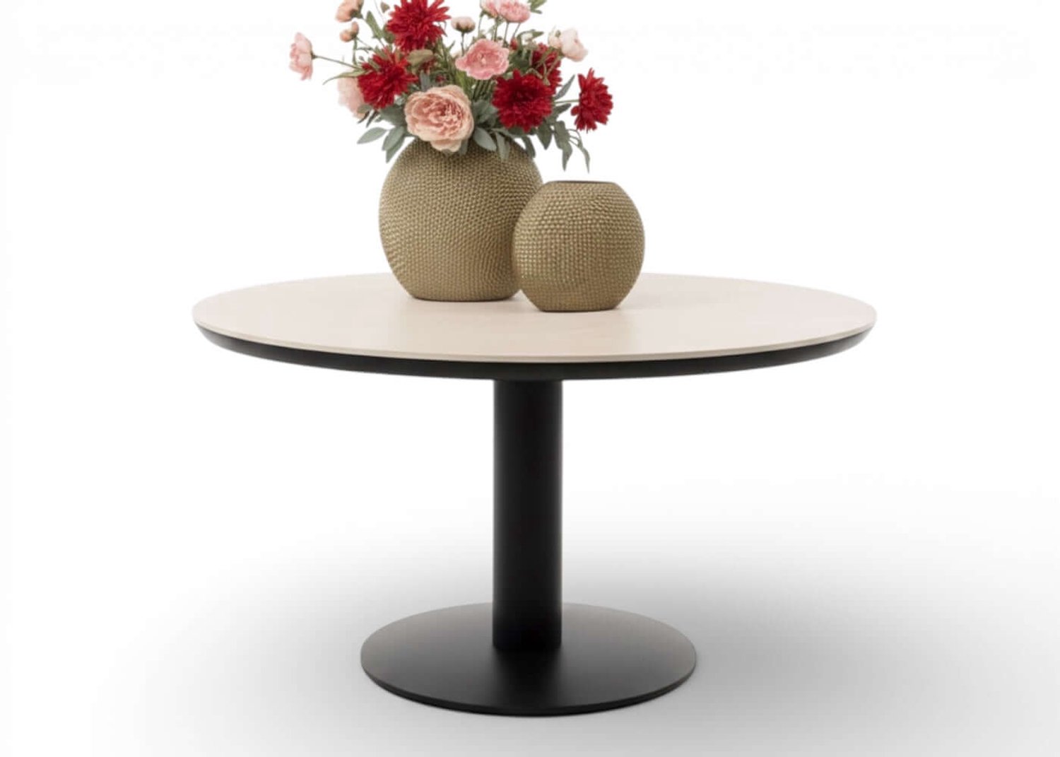 Apple Bee Melville Table dining Ø160cm Sintered Stone - Noir