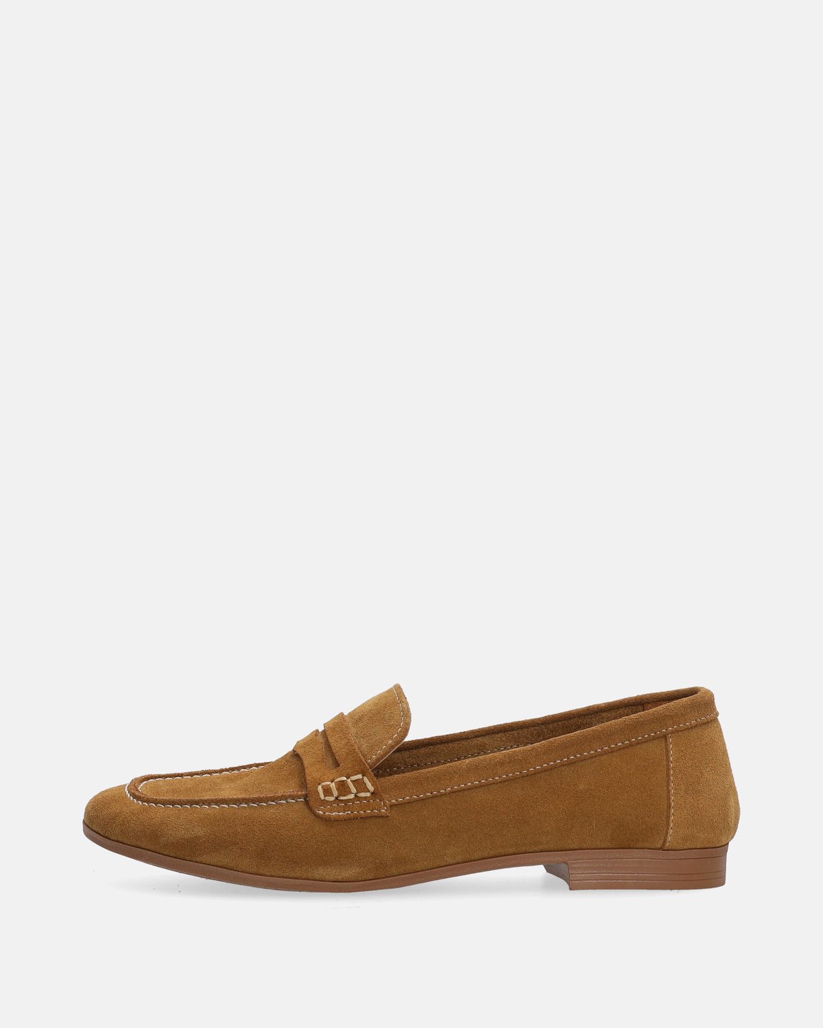 Bruine damesloafers - Suède kalfsleer - Maat 37