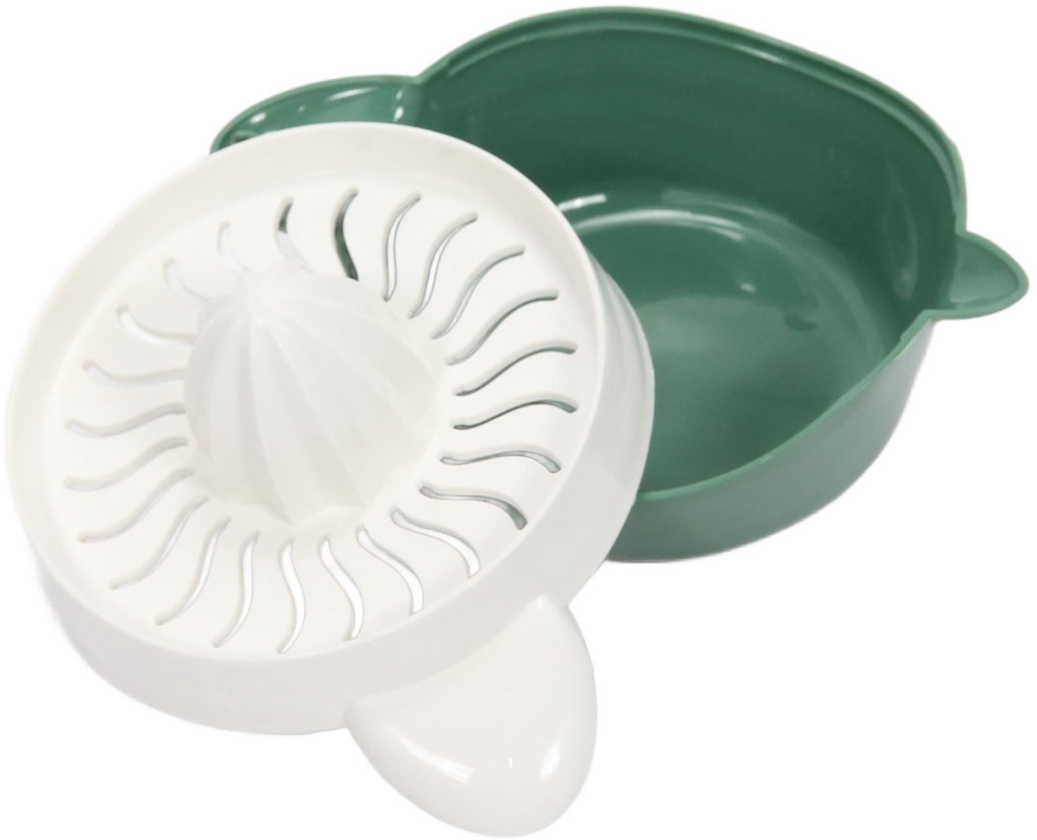 EH Excellent Houseware - Citruspers met een container met tuit, 17 x 12,5 x 10,5 cm - donkergroen