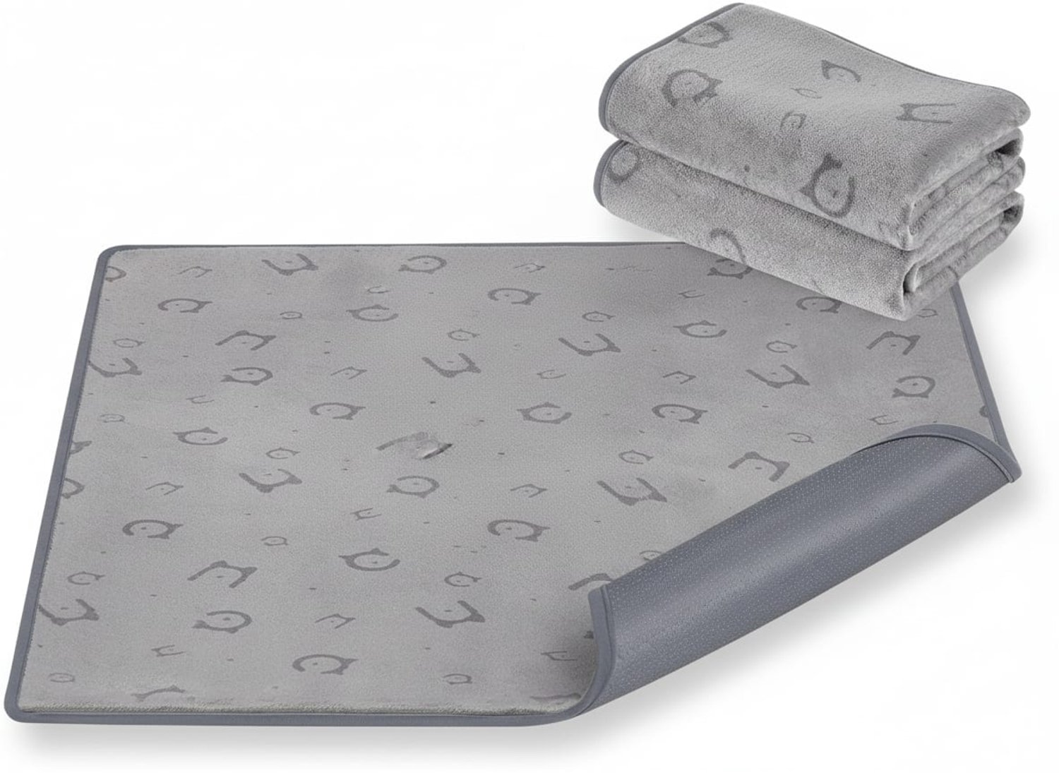 Klarven® Puppytrainingsmat Duifgrijs - Wasbare Hondenonderlegger - Herbruikbaar, Antislip en Waterdicht - Set van 2