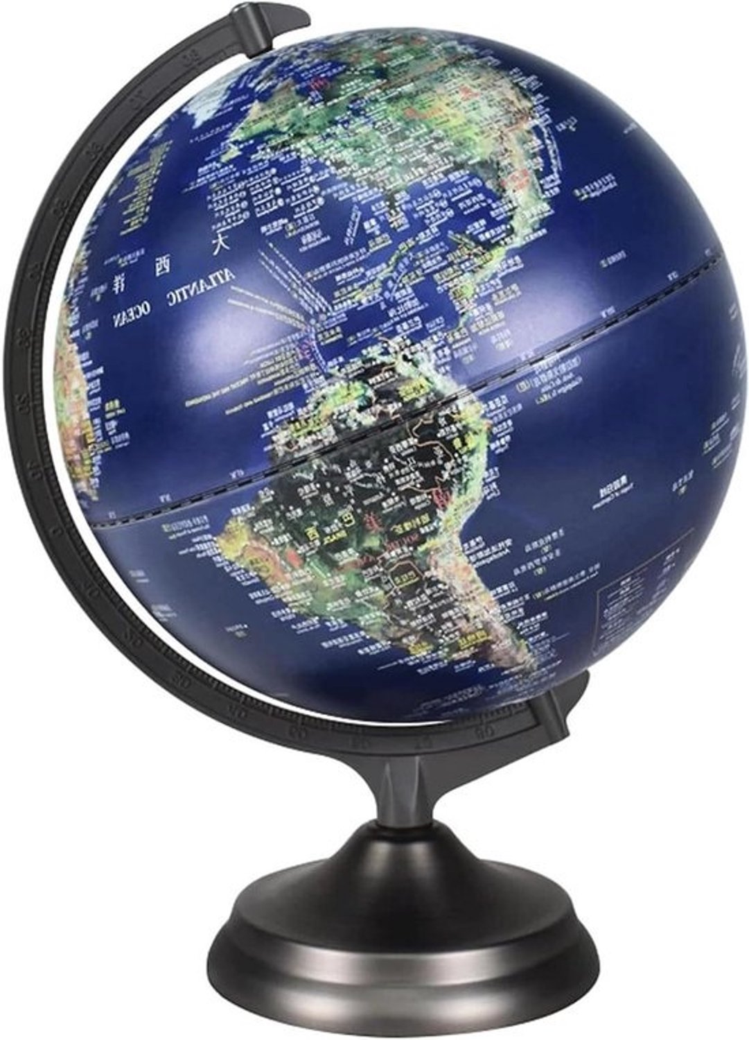 Oplaadbare wereldbol - Educatieve globe - Woondecoratie - Reliëfkaart - 30 cm diameter - Niet gespecificeerd