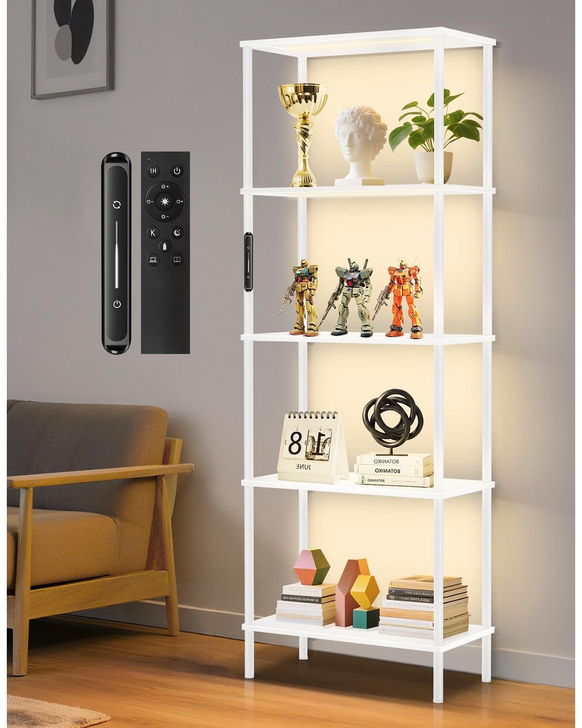 LED boekenkast - 5 lagen - 60 x 30 x 170 cm