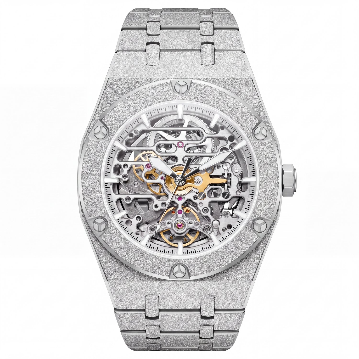 Alvar Mamut Mat Zilverkleurig Automatisch Skeletonhorloge