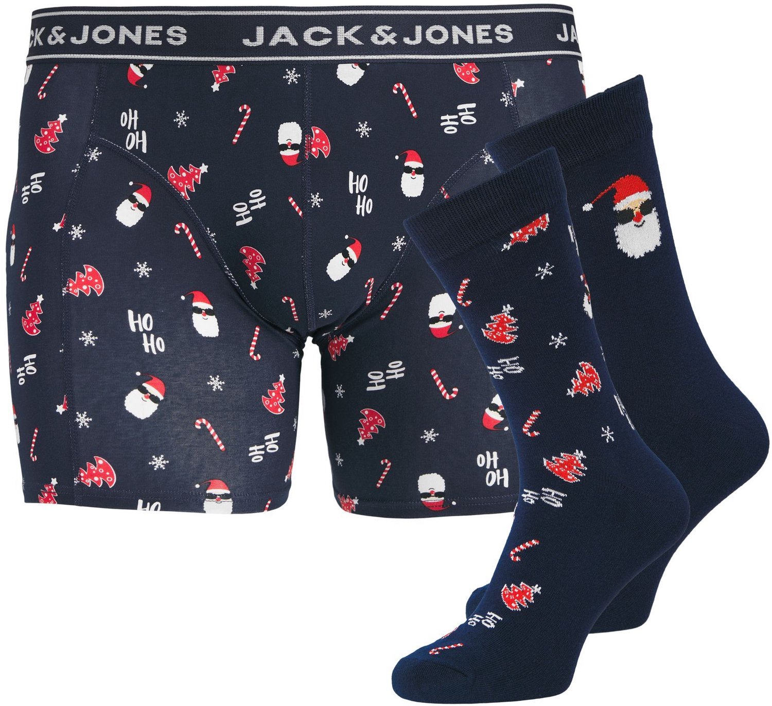 Jack & Jones Plus Cadeauset met ondergoed en sokken Plus Size x-mas Cadeauset met ondergoed en sokken