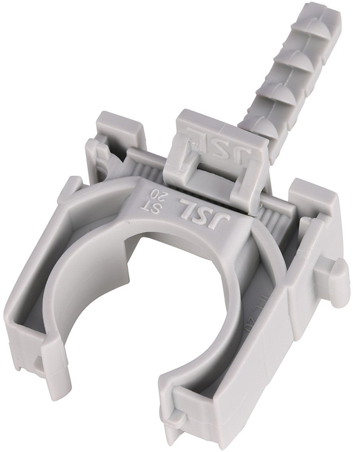 Q-Link Buisclip Euro - 20 mm - Voor 3/4 Buis - Grijs - Stevige Bevestiging van Buizen en Kabels - Eenvoudig te Monteren: Boren en Vastklikken - Koppelbaar voor Strakke Afwerking
