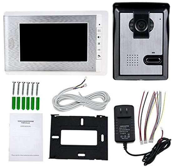 Video Deurbelset 7 Inch Monitor - Bedrade Verbinding - HD Camera - Waterdicht - Nachtzicht - Voor Huisbeveiliging — afbeelding 2