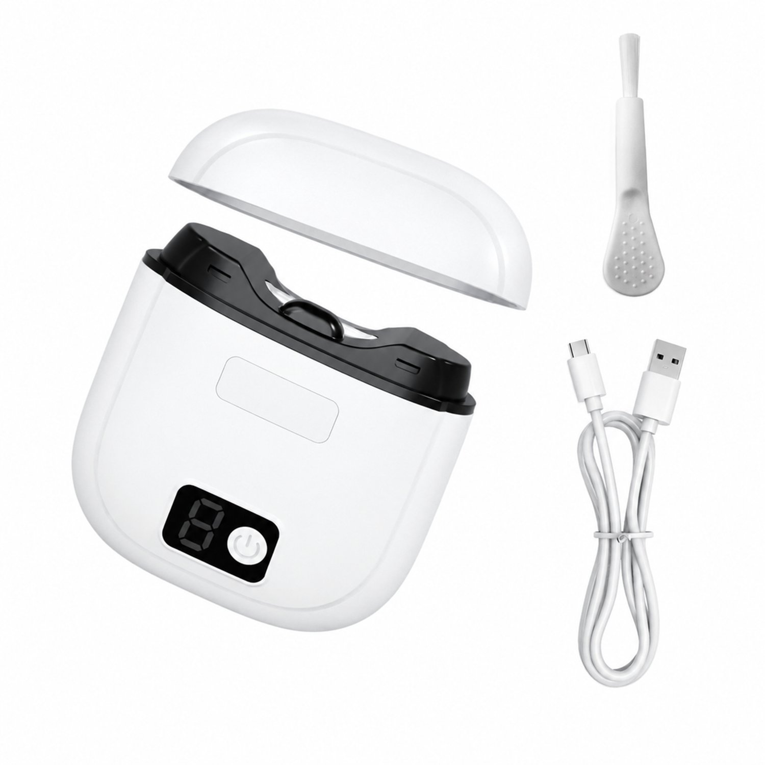 elektrische nagelknipper - wit - Engelstalige verpakking - geschenkverpakking
