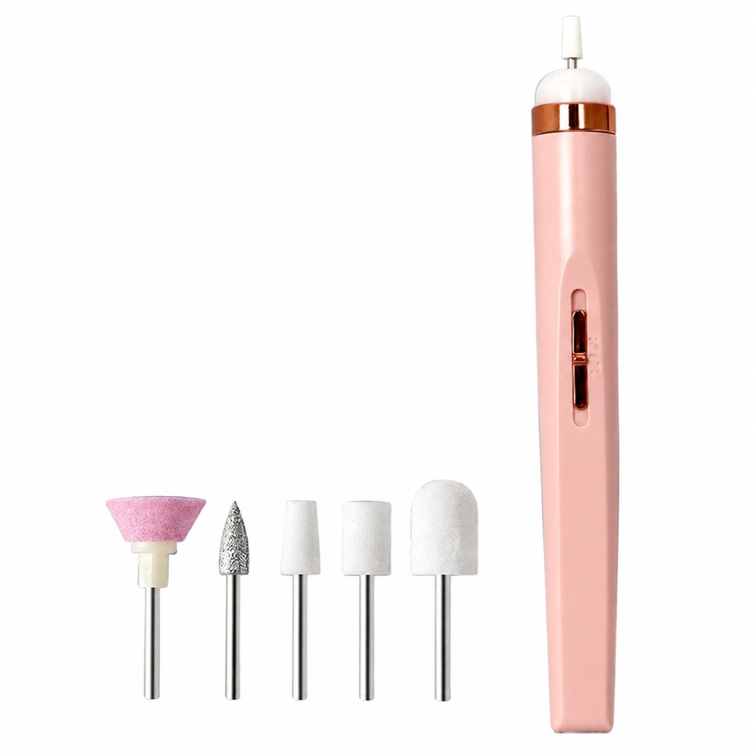 elektrische nageltrimmer - 75 g - LED-verlichting - lithiumbatterij - roze uitvoering