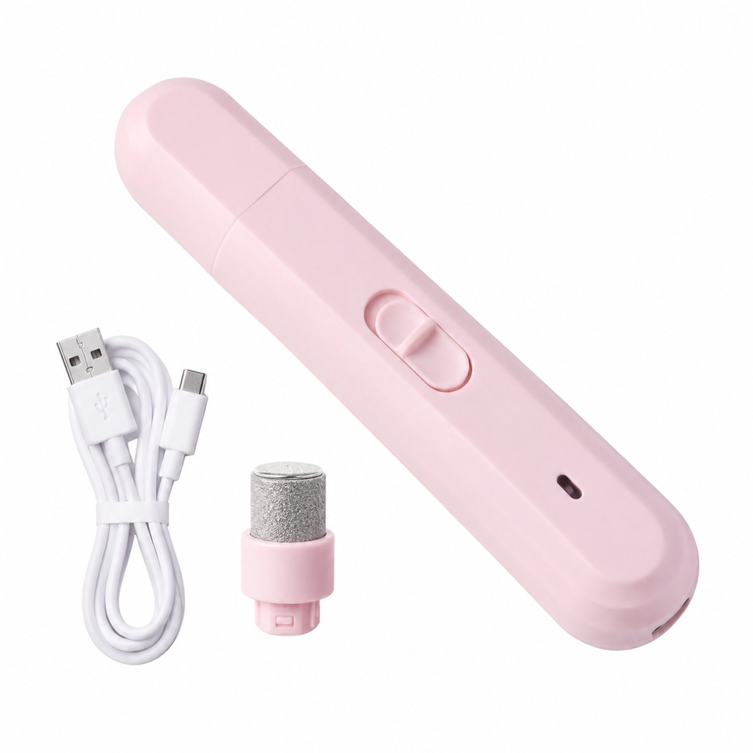 Elektrische nageltrimmer voor huisdieren - Oplaadbaar, bloesemroze - Met lampje - Voor het vijlen van katten- en kleine hondennagels