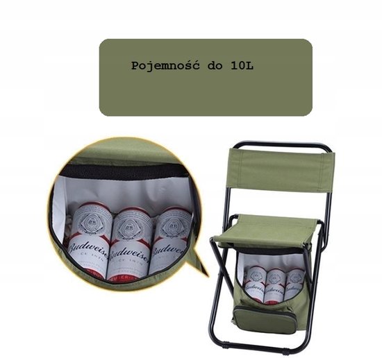 Draagbare Kampeerstoel Visserij Groen 58x31x32cm — afbeelding 2
