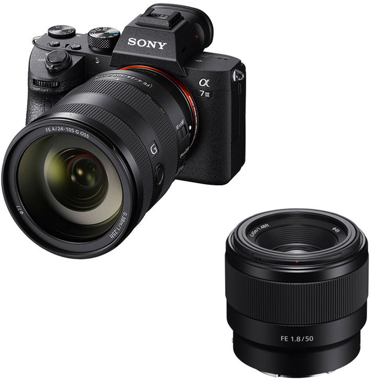 SONY ALPHA 7 III + FE 24-105mm Objektiv + FE 50mm f/1.8