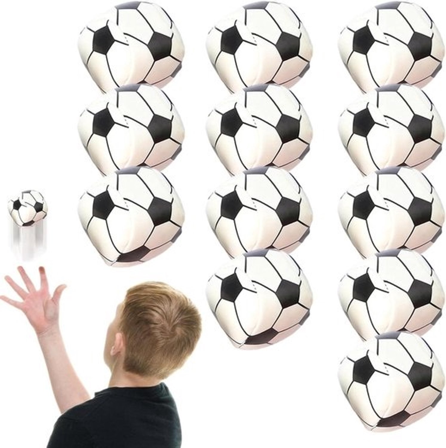 Jongleerbonenzakjes - Set jongleerballen - Voor buitenspelen - Veilig en stevig - 12 stuks - Voetbal