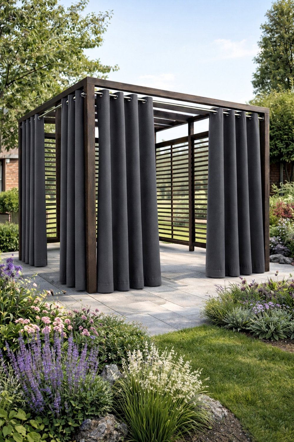Waterdicht Gordijn 155x240cm voor Buiten - Grijs