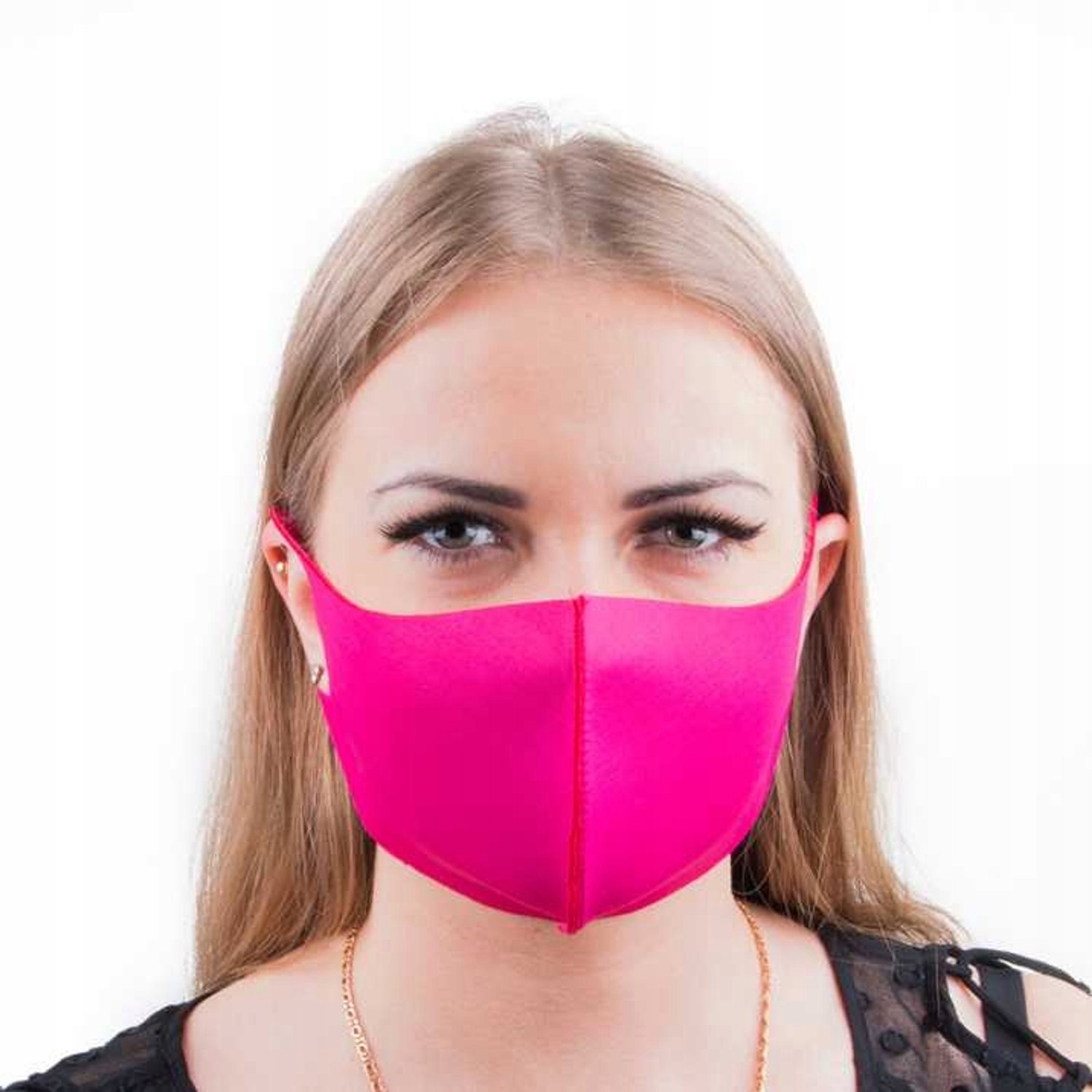 Herbruikbaar Neopreen Mondkapje Fuchsia L/XL