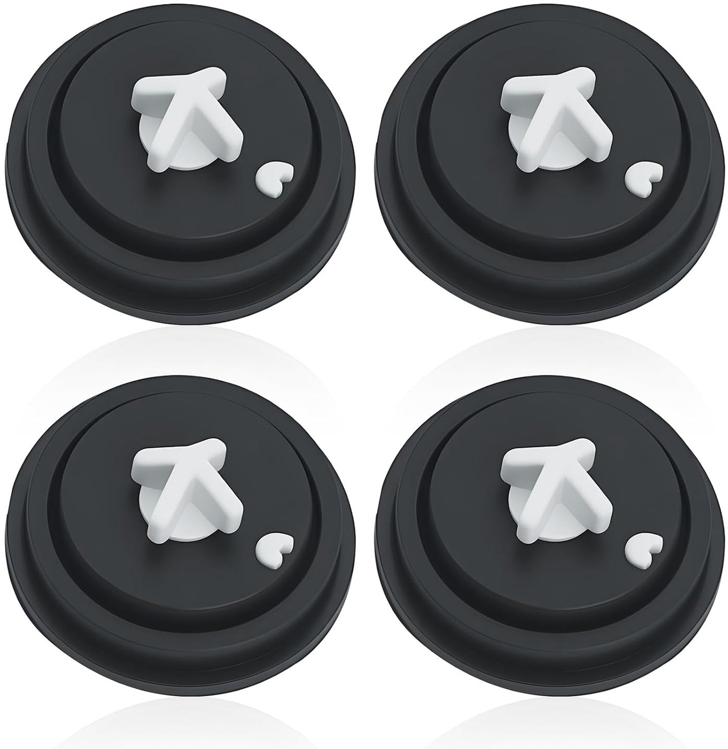 Toilet spoelringen set van 4, afdichtringen voor toilet, membraanafdichtingen met zij-invoer voor optimale waterdichtheid
