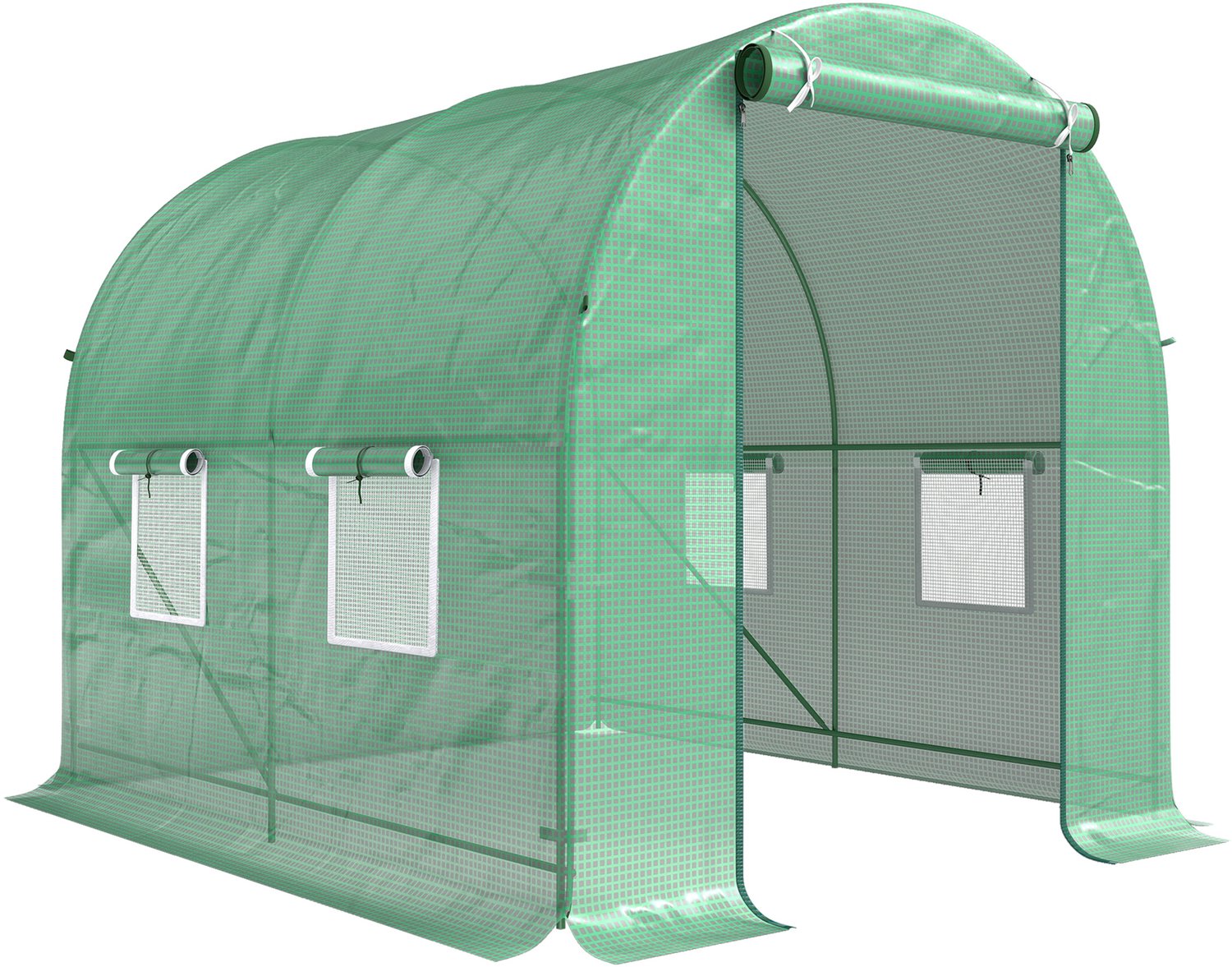 Sunona Foliekas - Met 4 ramen en oprolbare deur - 245 x 200 x 198 cm - Groen