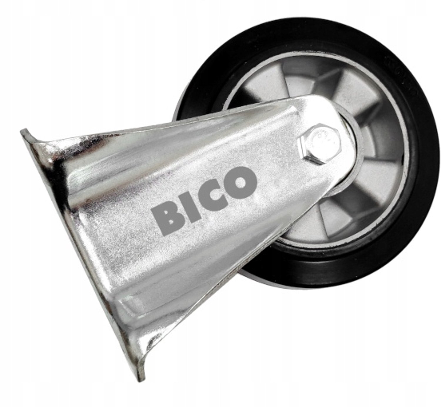 Zwaar belastbaar wiel type D 150mm, aluminium/rubber, 350kg