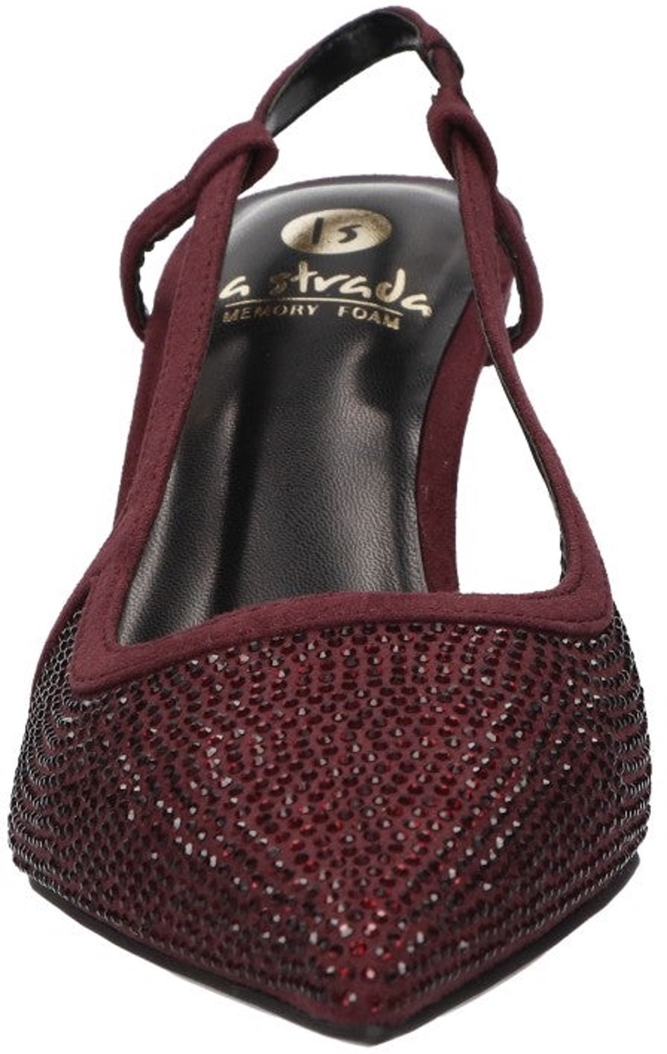 La Strada Slingback Pump Bordeaux Met Steentjes - Damesschoenen - Maat - 40