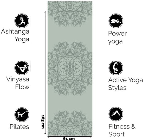 Love Generation - Infinite PRO Yogamat │Frequency Code │Sage — afbeelding 4