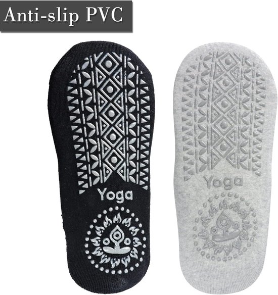 2 Paar Antislip Yoga Sokken met Kruisbanden - Ademend & Comfortabel — afbeelding 3