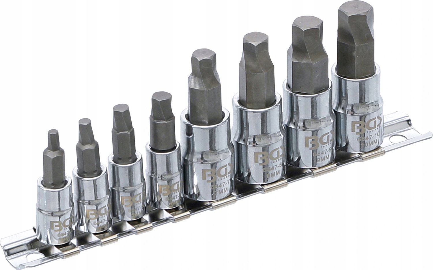Set met 8 schroefverwijderaars voor beschadigde inbussleutels 3-10mm